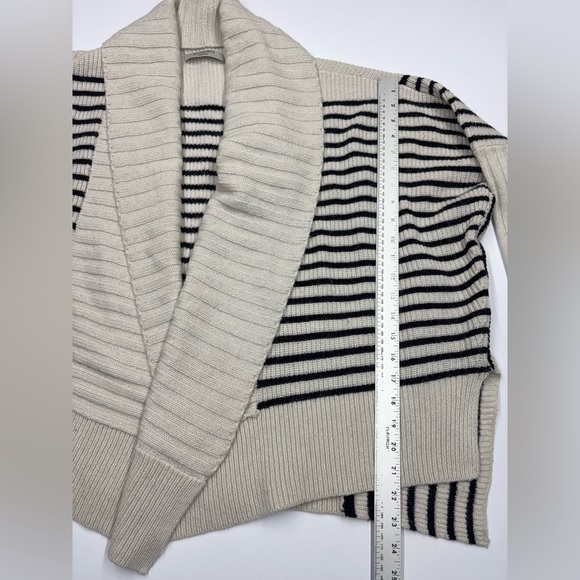 ALLSAINTS Thorpe Striped Open Cardigan Wool Alpaca Blend Size M - Picture 8 of 12